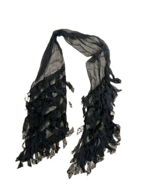 Whimsigoth Black Sheer Scarf Fairy Festival Concert Glam One Size
